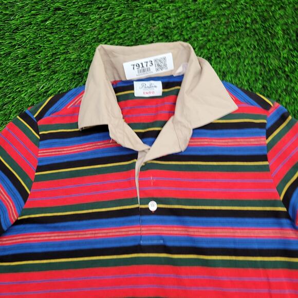 Vintage Puritan Stripes Polo Shirt Womens M/L 18x27 ENRO - Picture 9 of 12